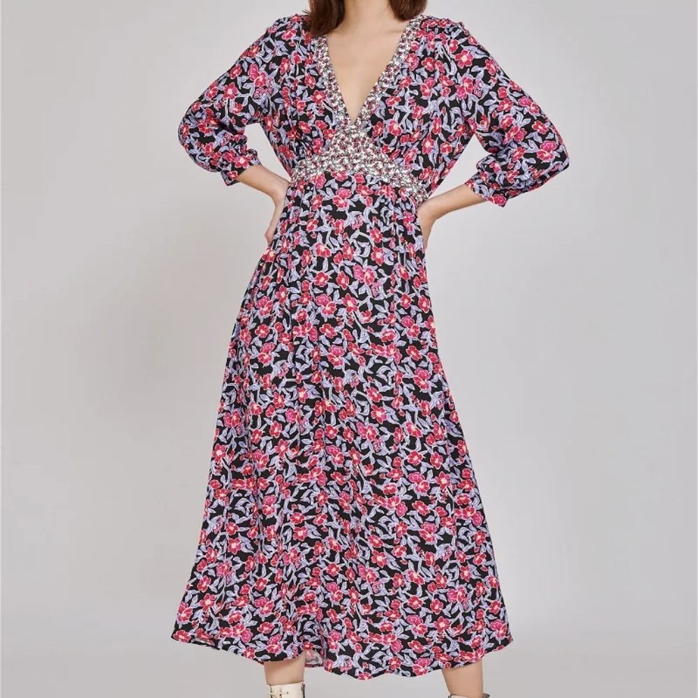Ghost London‎ Maeve Floral Midi Dress